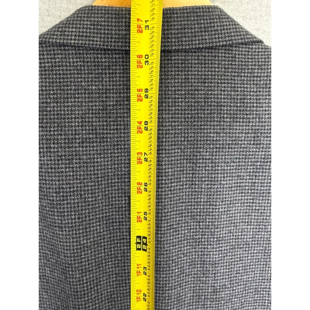 Burberrys Neiman Marcus Mens Grey Houndstooth Blazer Sport Coat 46R Vintage
